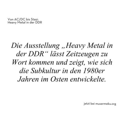 Die Ausstellung „Heavy Metal in der DDR