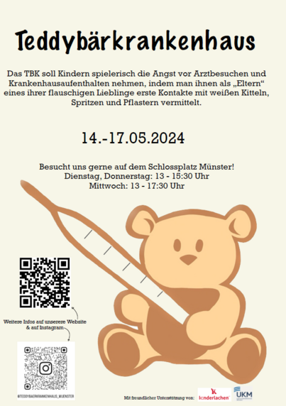 Plakat zum Münsteraner Teddybärkrankenhaus 5/2025