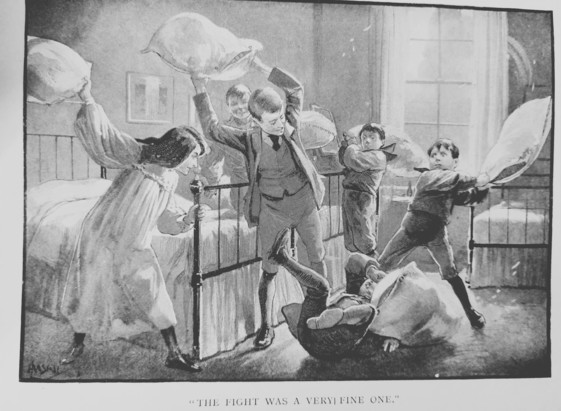 illustration: pillow fight