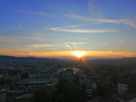Sunset over Zurich