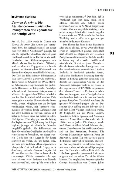 Erste Seite des Beitrags von Simona Slanicka in WerkstattGeschichte 59/2011