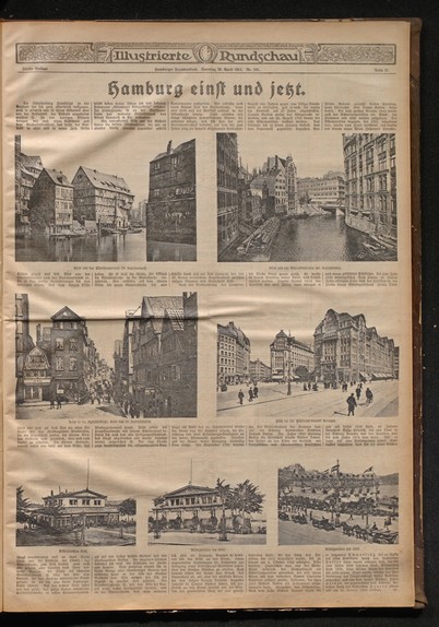 Eine Vintage-Zeitungsseite mit dem Titel 