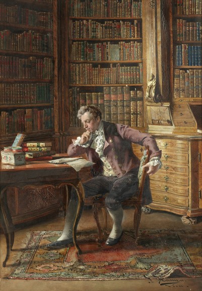 Gemälde des österreichischen Malers Johann Hamza (1850 - 1927). Es trägt den Titel 
