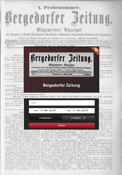Bergedorfer Zeitung im Volltext durchsuchbar