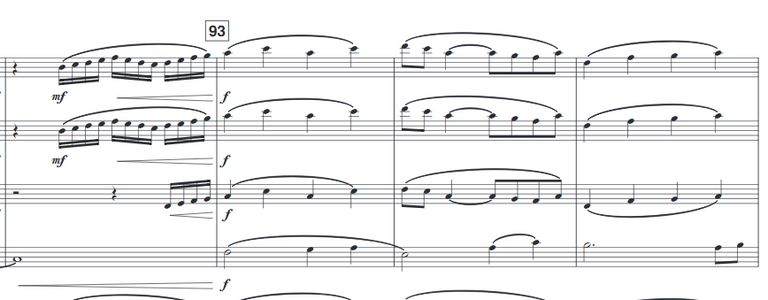 Ausschnitte aus der Partitur zu "Buffalo Bill" mit einer sehr ohrwurmtauglichen Melodie :)