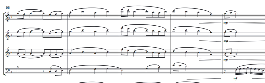 Ausschnitte aus der Partitur zu "Buffalo Bill" mit einer sehr ohrwurmtauglichen Melodie :)