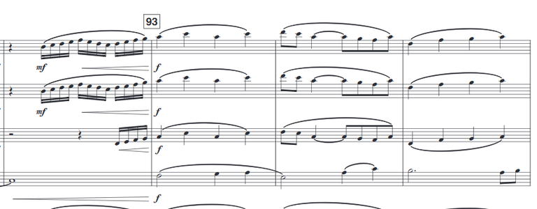 Ausschnitte aus der Partitur zu "Buffalo Bill" mit einer sehr ohrwurmtauglichen Melodie :)