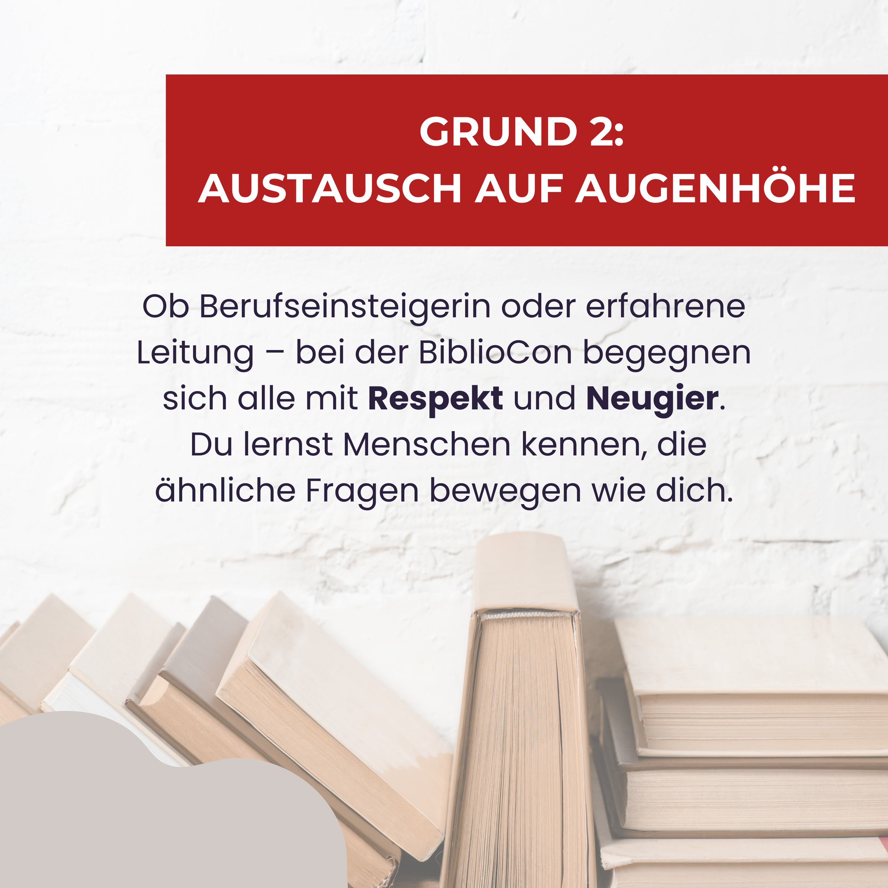 Grund 2: Austausch auf Augenhöhe
Ob Berufseinsteigerin oder erfahrene Leitung – bei der BiblioCon begegnen sich alle mit Respekt und Neugier. Du lernst Menschen kennen, die ähnliche Fragen bewegen wie dich.
