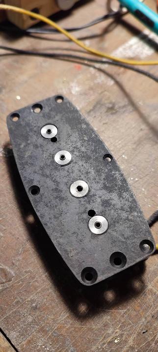 A custom wound pickup for electric bass.