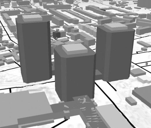 Rendering einer potentiellen Erweiterung des ZHGs in Göttingen