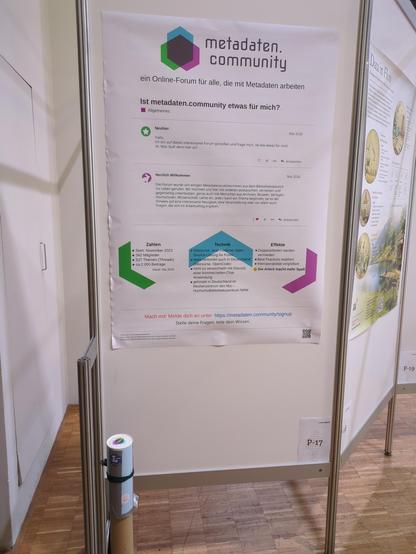 Das Metadaten.community-Poster an Platz 17 der Posterausstellung.