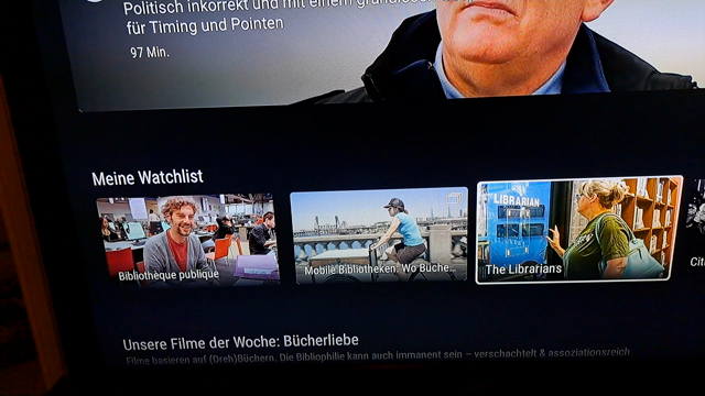 Filmfruend-Seite zu the Librarian. Bei Play flackert es nur, bis die App crasht
