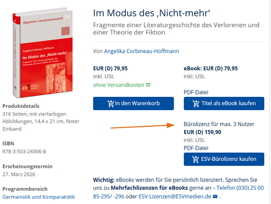 screenshot eines ausschnitts der verlinkten website mit den metadaten zum buch