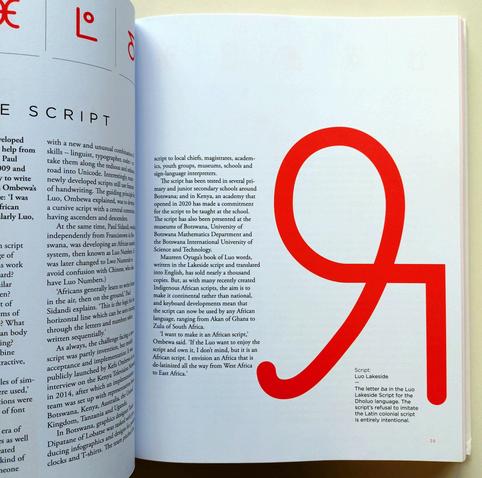 foto einer seite aus dem buch "An atlas of endangered alphabets" von Tim Brookes